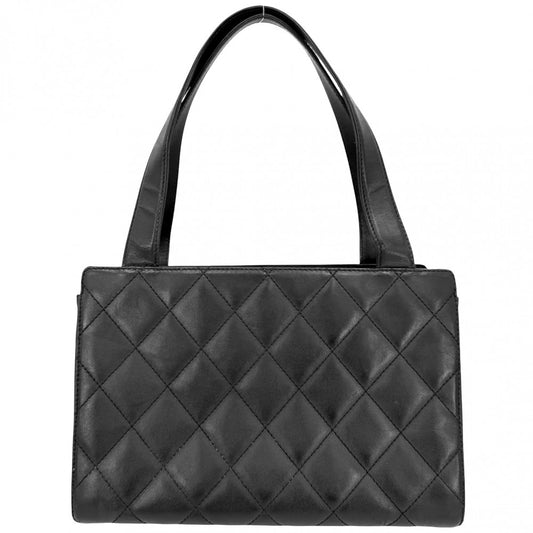CHANEL シャネル ハンドバッグ マトラッセ ココマーク トートバッグ ラムスキン ブラック 黒 ゴールド金具 レディース【中古品】