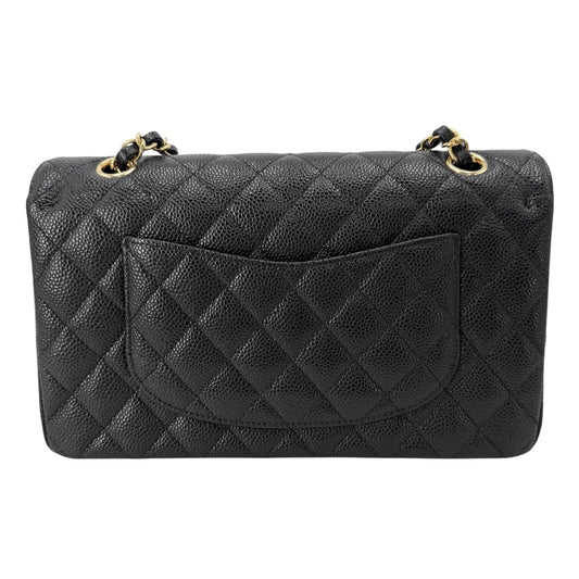 CHANEL シャネル ショルダーバッグ マトラッセ25 ダブルチェーン ココマーク ダブルフラップ キャビアスキン ブラック 黒 ゴールド金具 レディース【中古品】