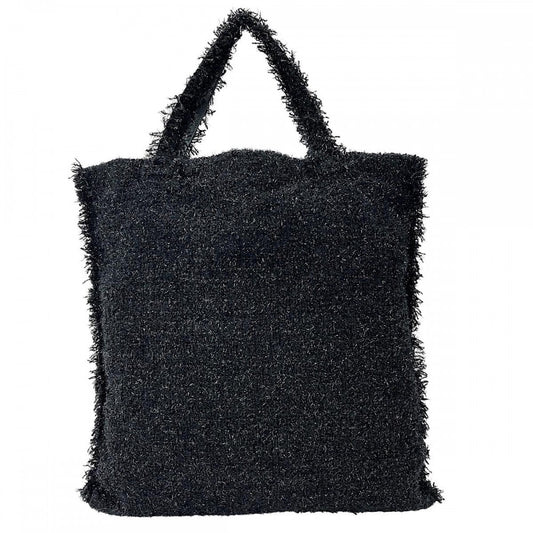 【開店SALE】 CHANEL シャネル トートバッグ ロボット ラージショッピングトート ココマーク ハンドバッグ ツイード ブラック 黒 シルバー金具 レディース【中古品】