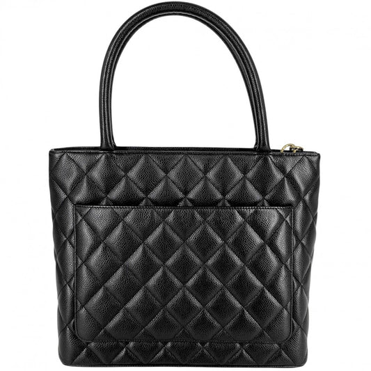 【開店SALE】 CHANEL シャネル トートバッグ マトラッセ 復刻トート ハンドバッグ ココマーク A01804 キャビアスキン ブラック 黒 ゴールド金具 レディース【中古品】