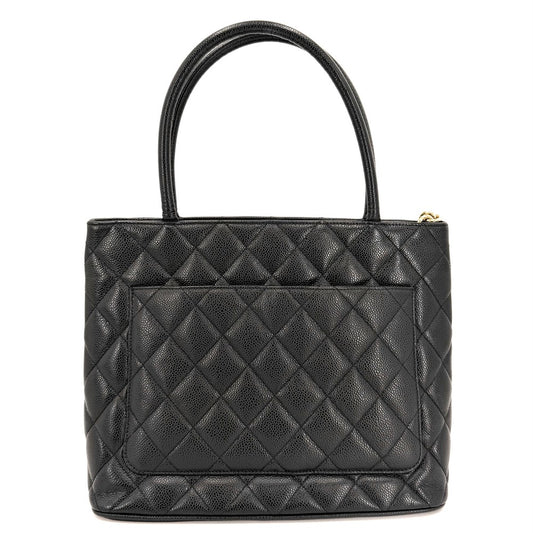 CHANEL シャネル ハンドバッグ マトラッセ 復刻トート トートバッグ キャビアスキン ブラック 黒 ゴールド金具 レディース【中古品】