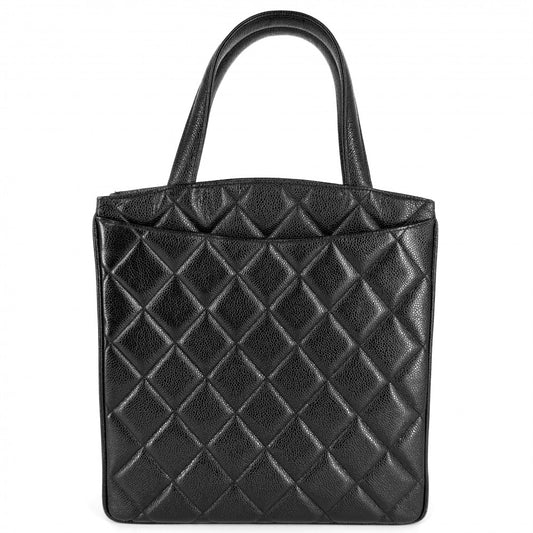 CHANEL シャネル ハンドバッグ マトラッセ ココマーク トートバッグ ブラック 黒 ゴールド金具 レディース【中古品】
