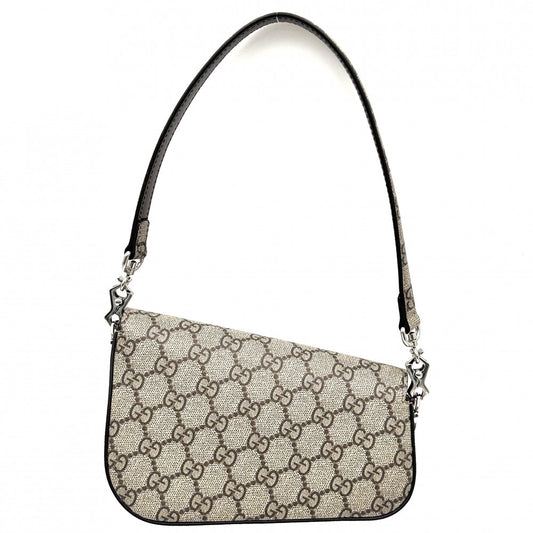 GUCCI グッチ 2WAY ホースビット1955 ショルダーバッグ ミニハンドバッグ 鞄 かばん 774209 GGスプリームキャンバス レザー ベージュ シルバー金具 レディース【中古品】