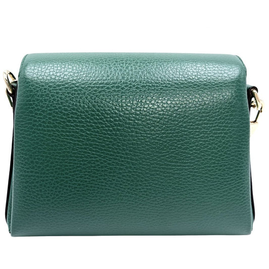 【開店SALE】 GUCCI グッチ ショルダーバッグ インターロッキングG チェーン 607720 レザー グリーン 緑 ゴールド金具 レディース【中古品】