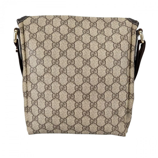 GUCCI グッチ ショルダーバッグ メッセンジャーバッグ 223666 GGスプリームキャンバス ベージュ ゴールドシルバー金具 メンズ【中古品】