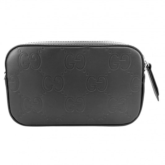 GUCCI グッチ ショルダーバッグ スーパーミニ チェーンショルダー ミニバッグ 781554 レザー ブラック 黒 ゴールド金具 メンズ【中古品】
