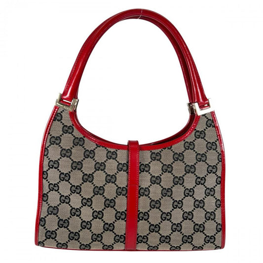 GUCCI グッチ ハンドバッグ ジャッキー 002 1068 GGキャンバス レザー レッド 赤 ゴールド金具 レディース【中古品】
