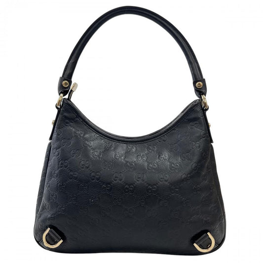 GUCCI グッチ ハンドバッグ アビー ホーボー 130738 レザー ブラック 黒 ゴールド金具 レディース【中古品】