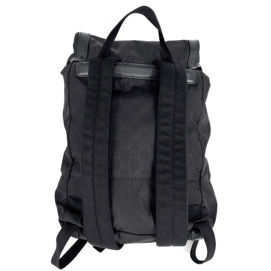 GUCCI グッチ リュック GGナイロンバックパック かばん 鞄 510336 ナイロン レザー ブラック 黒 シルバー金具 メンズ【中古品】