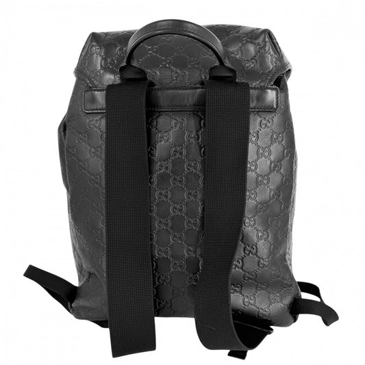 GUCCI グッチ リュック グッチシマ バックパック 368561 ブラック 黒 シルバー金具 メンズ【中古品】