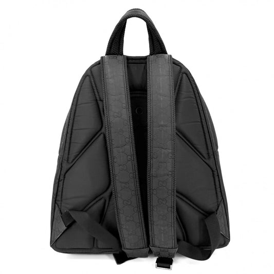【開店SALE】 GUCCI グッチ リュック GG ウェブストライプ バックパック 826364 ナイロン ブラック 黒 シルバー金具 メンズ【中古品】