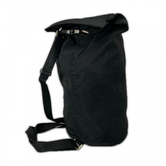 PRADA プラダ ショルダーバッグ V228 ナイロン ブラック 黒 シルバー金具 レディース【中古品】