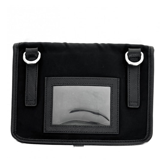 PRADA プラダ ショルダーバッグ トライアングルロゴ ポシェット メンズ レディース 2ZH108 ナイロン ブラック 黒 シルバー金具 ユニセックス【中古品】
