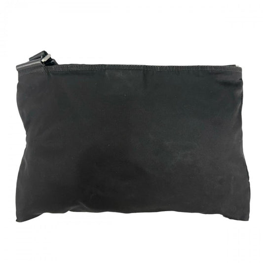 PRADA プラダ ショルダーバッグ ナイロンバッグ トライアングルロゴ ナイロン ブラック 黒 シルバー金具 レディース【中古品】