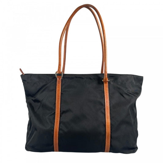 PRADA プラダ ハンドバッグ BR2311 ナイロン ブラック 黒 シルバー金具 レディース【中古品】