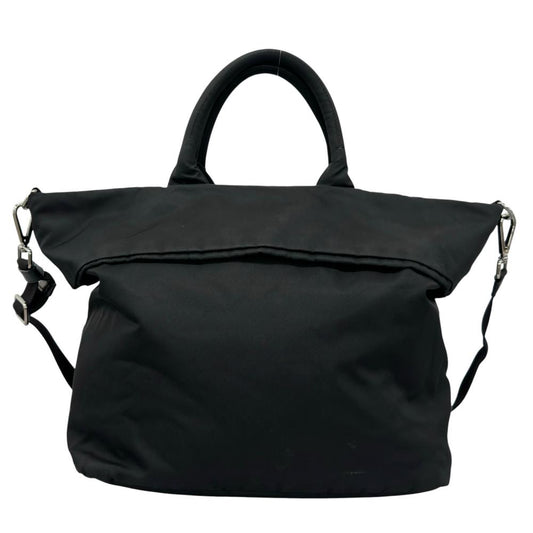 PRADA プラダ ハンドバッグ テスートダブル リバーシブル BN1959 ナイロン ブラック 黒 シルバー金具 レディース【中古品】