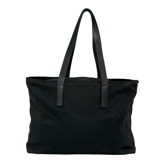 PRADA プラダ トートバッグ テスート トライアングルロゴ ナイロン ブラック 黒 シルバー金具 レディース【中古品】