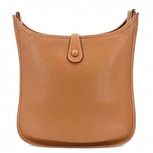HERMES エルメス ショルダーバッグ エブリン1PM Evelyne □L刻印 レザー ブラウン 茶 シルバー金具 レディース 2008年【中古品】