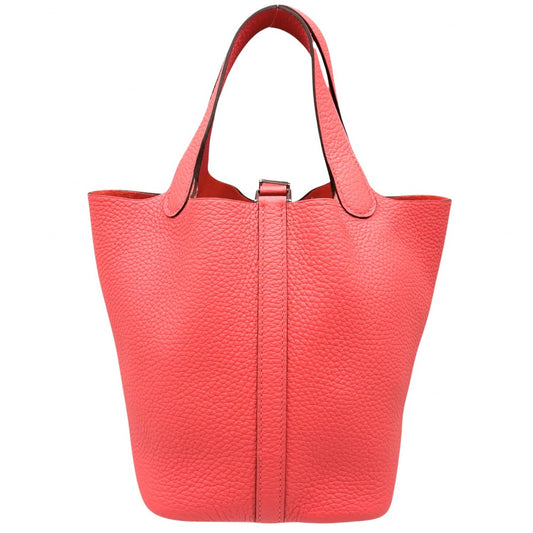 HERMES エルメス ハンドバッグ ピコタンロックPM 鞄 かばん W トリヨン レッド系 シルバー金具 レディース 2024年【中古品】