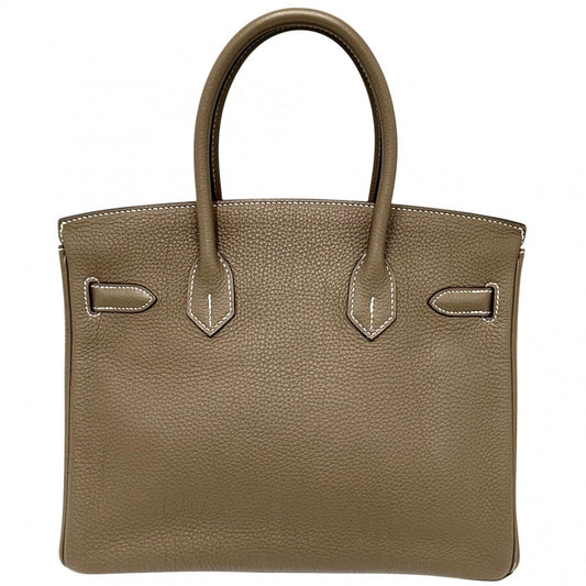 HERMES エルメス ハンドバッグ バーキン30 内縫い ブラウン □N刻印 トゴ エトゥープ ゴールド金具 レディース 2010年【中古品】