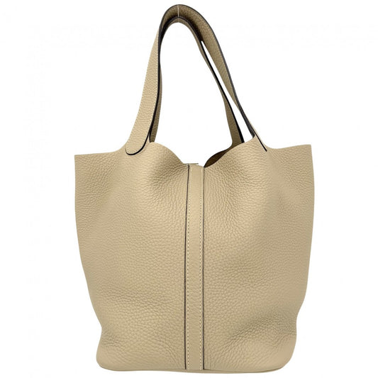 HERMES エルメス ハンドバッグ ピコタンロックMM ベージュ X刻印 トリヨン ベージュ シルバー金具 レディース 2016年【中古品】