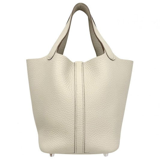 HERMES エルメス ハンドバッグ ピコタンロックPM K刻印 レザー アイボリー系 シルバー金具 レディース 2025年【中古品】