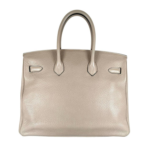 HERMES エルメス ハンドバッグ バーキン35 シールド金具 □P刻 トリヨン ベージュ シールド金具 レディース 2012年【中古品】