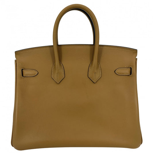 HERMES エルメス ハンドバッグ バーキン25 内縫い D刻印 レザー ブラウン 茶 ゴールド金具 レディース 2019年【中古品】