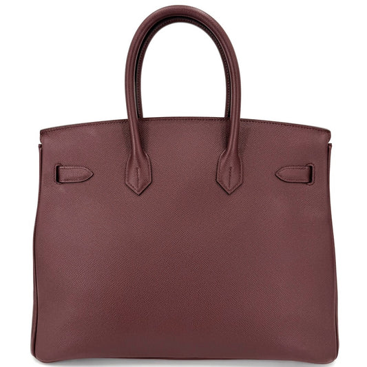 【開店SALE】 HERMES エルメス ハンドバッグ バーキン35 内縫い トートバッグ ワインレッド C刻印 レザー ボルドー系 ゴールド金具 レディース 2018年【中古品】