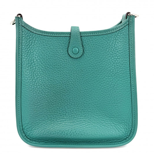 HERMES エルメス ショルダーバッグ エブリンTPM D刻印 レザー グリーン 緑 シルバー金具 レディース 2019年【中古品】