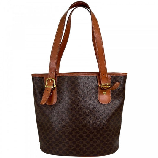 CELINE セリーヌ トートバッグ M95 レザー ブラウン 茶 ゴールド金具 レディース【中古品】