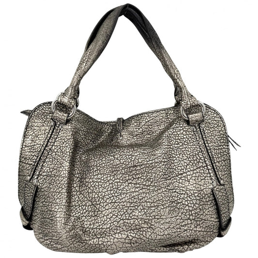 CELINE セリーヌ ハンドバッグ ビタースウィート トートバッグ レザー メタリックゴールド シルバー金具 レディース【中古品】