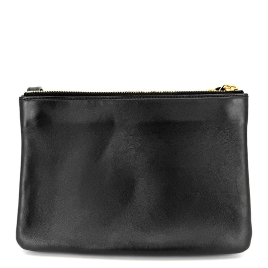 CELINE セリーヌ ショルダーバッグ トリオ ミニバッグ レザー ブラック 黒 ゴールド金具 レディース【中古品】