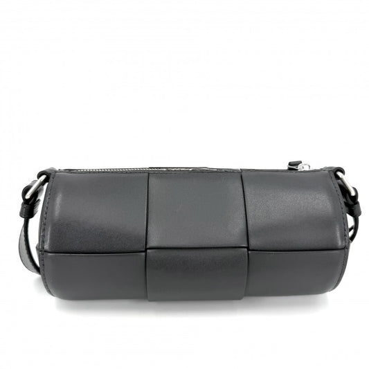 BOTTEGAVENETA ボッテガヴェネタ ショルダーバッグ マキシイントレチャート スモール カネット グレー系 レザー アルドアーズ シルバー金具 メンズ【中古品】