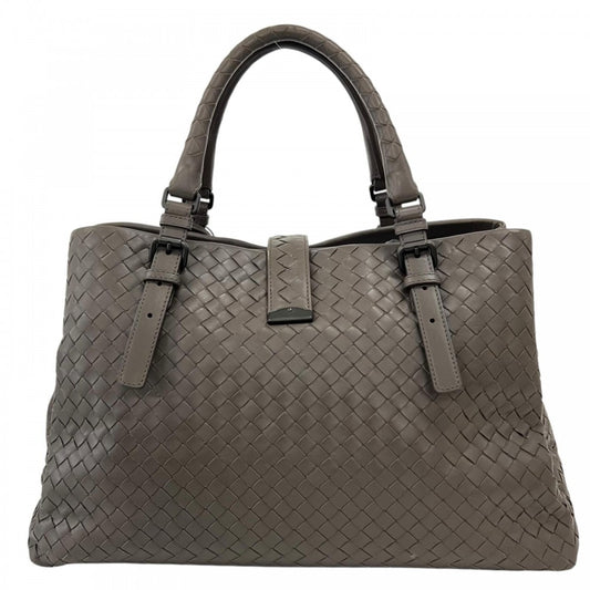 BOTTEGAVENETA ボッテガヴェネタ ハンドバッグ ローマ 171265 レザー グレー その他金具 レディース【中古品】