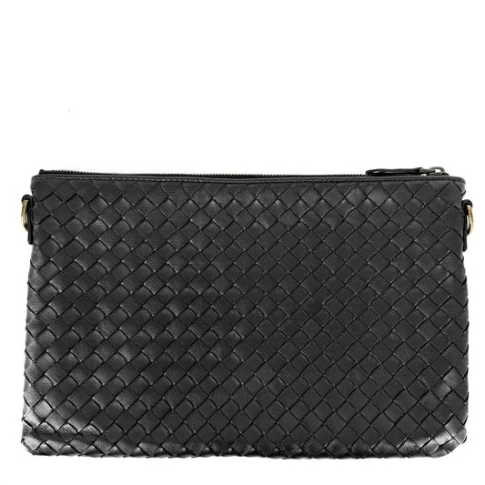 BOTTEGAVENETA ボッテガヴェネタ ショルダーバッグ イントレチャート チェーンショルダー レザー ブラック 黒 アンティークゴールド金具 レディース【中古品】