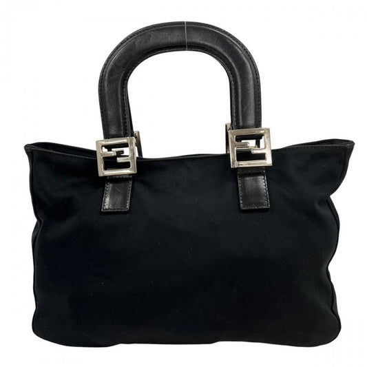 FENDI フェンディ ハンドバッグ 26329 ジャージー ブラック 黒 シルバー金具 レディース【中古品】