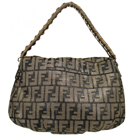 FENDI フェンディ ハンドバッグ ミア ズッカ マンマバケット Mamma Bucket 8BR614 キャンバス レザー ゴールド ゴールド金具 レディース【中古品】