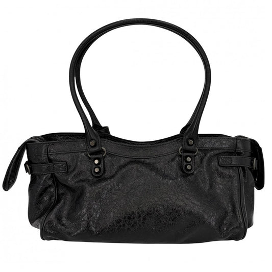 【開店SALE】 BALENCIAGA バレンシアガ ハンドバッグ ル シティ Le City East-West トートバッグ 845704 レザー ブラック 黒 ガンメタル金具 レディース【中古品】