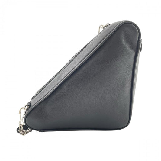 BALENCIAGA バレンシアガ ショルダーバッグ トライアングルチェーン 516666 レザー ブラック 黒 シルバー金具 レディース【中古品】