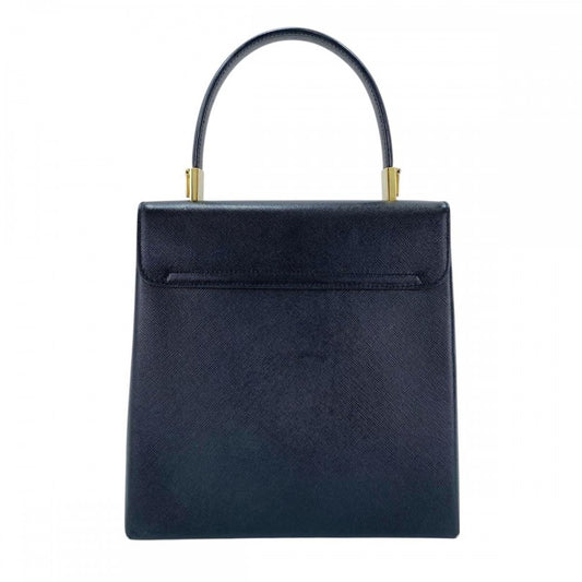 Salvatore Ferragamo サルヴァトーレフェラガモ 2WAY ガンチーニ 2WAYバッグ ハンドバッグ ショルダーバッグ ブラック 黒 ゴールド金具 レディース【中古品】