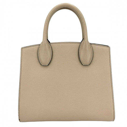 Salvatore Ferragamo サルヴァトーレフェラガモ 2WAY ガンチーニ スタジオバッグ ボックスXS ハンドバッグ ショルダーバッグ レザー ベージュ ゴールド金具 レディース【中古品】