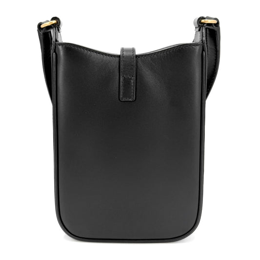 【開店SALE】 YVES SAINT LAURENT イヴ・サンローラン ショルダーバッグ YSLロゴ LE 5 A 7 735214 レザー ブラック 黒 ゴールド金具 レディース【中古品】