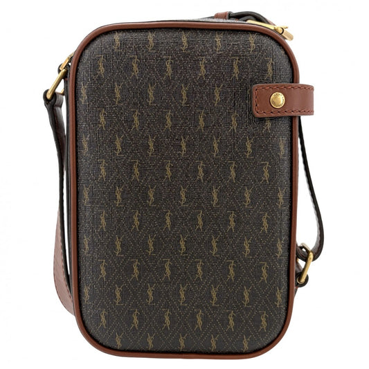 SAINT LAURENT PARIS サンローランパリ ショルダーバッグ YSLロゴ メンズ レディース 685534 レザー ブラウン 茶 ゴールド金具 ユニセックス【中古品】