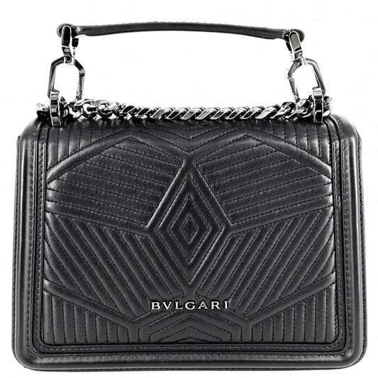 BVLGARI ブルガリ 2WAY セルペンティフォーエバー ハンドバッグ ショルダーバッグ レザー ブラック 黒 シルバー金具 レディース【中古品】