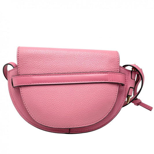 LOEWE ロエベ ショルダーバッグ アナグラム ゲートバッグミニ レザー ピンク ゴールド金具 レディース【中古品】