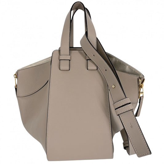 【開店SALE】 LOEWE ロエベ 2WAY ハンモックバッグスモール ショルダーバッグ ハンドバッグ かばん 鞄 カーフ ベージュ ゴールド金具 レディース【中古品】