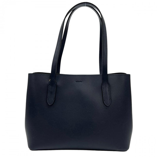 COACH コーチ 2WAY ミニアベニュー キャリーオール ハンドバッグ ショルダーバッグ F73277 レザー ネイビー 紺 レディース【中古品】