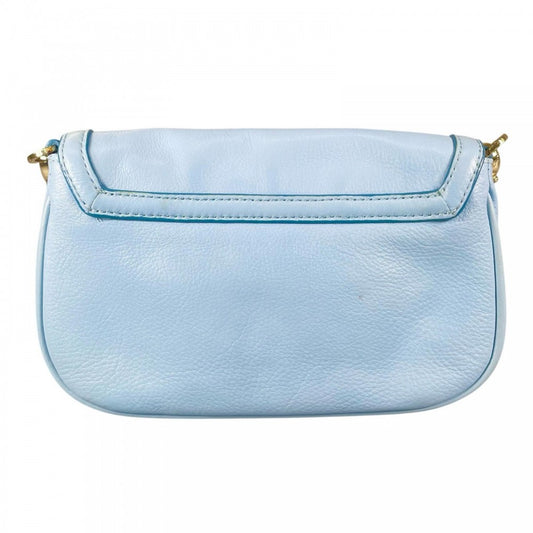 Tory Burch トリーバーチ ショルダーバッグ レザー ブルー 青 ゴールド金具 レディース【中古品】