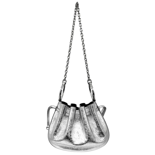 Givenchy ジバンシー ショルダーバッグ パンプキンミニ ハンドバッグ ラミネートレザー 2WAY ジバンシィ 鞄 かばん BB510FB26C ラムスキン シルバー シルバー金具 レディース【中古品】